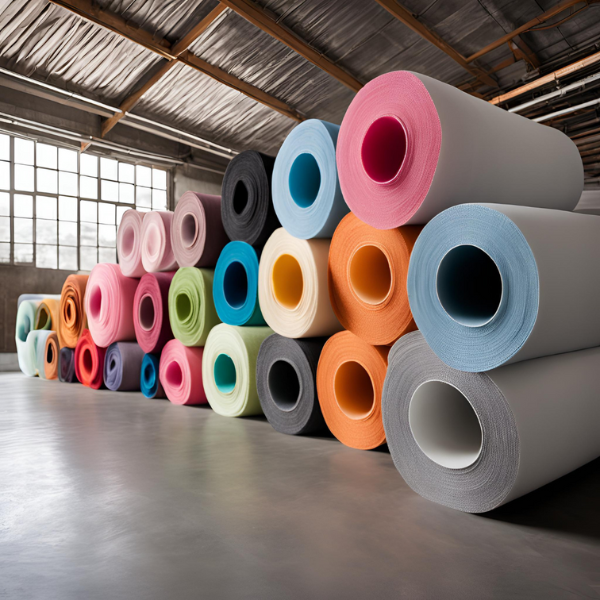 PP spunbond nonwoven fabric rolls in factory